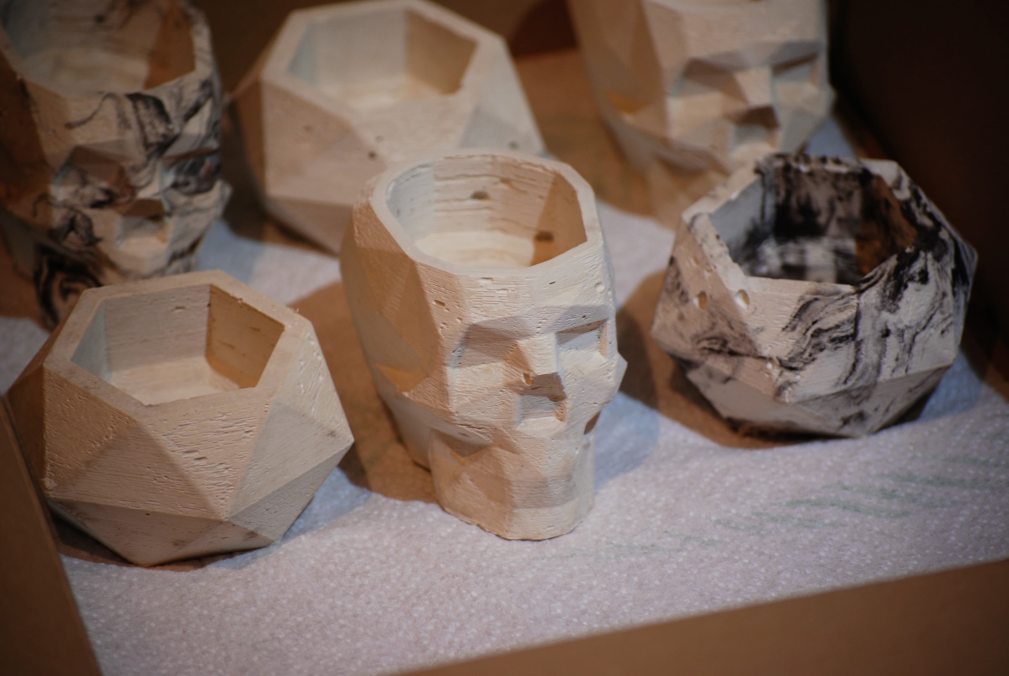 Skull-shaped flower pot